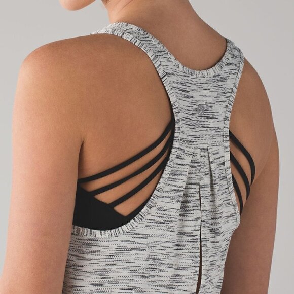 Lululemon Salute the Sun Singlet II Tiger Space Dye Black White - Picture 3 of 8